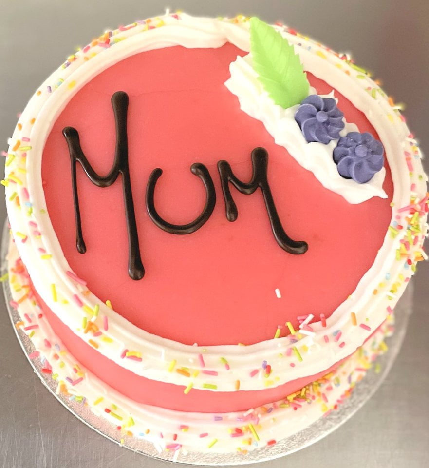 Small Round Iced Mothers Day Cake - The Home Bakery